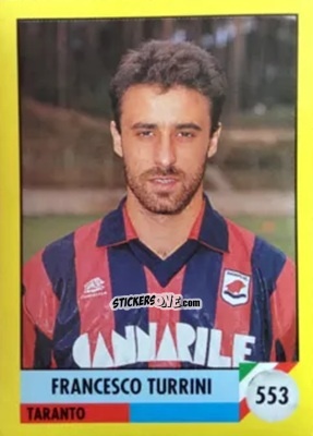Figurina Francesco Turrini - Il Grande Calcio 1992
 n. 553 - Vallardi