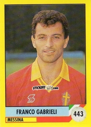 Sticker Franco Gabrieli - Il Grande Calcio 1992
 n. 443 - Vallardi