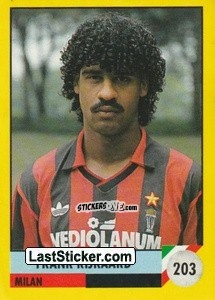 Cromo Frank Rijkaard - Il Grande Calcio 1992
 n. 203 - Vallardi