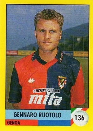Figurina Gennaro Ruotolo - Il Grande Calcio 1992
 n. 136 - Vallardi