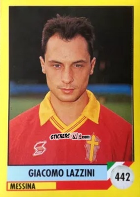 Sticker Giacomo Lazzini - Il Grande Calcio 1992
 n. 442 - Vallardi