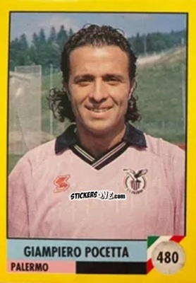 Sticker Giampiero Pocetta - Il Grande Calcio 1992
 n. 480 - Vallardi