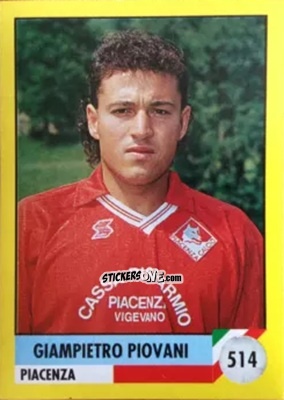Figurina Giampietro Piovani - Il Grande Calcio 1992
 n. 514 - Vallardi