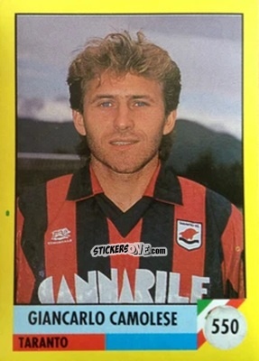 Sticker Giancarlo Camolese - Il Grande Calcio 1992
 n. 550 - Vallardi
