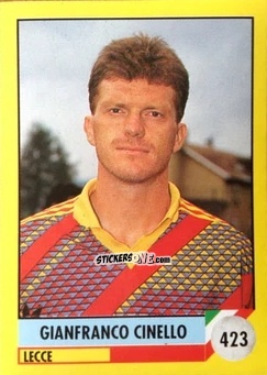 Sticker Gianfranco Cinello - Il Grande Calcio 1992
 n. 423 - Vallardi