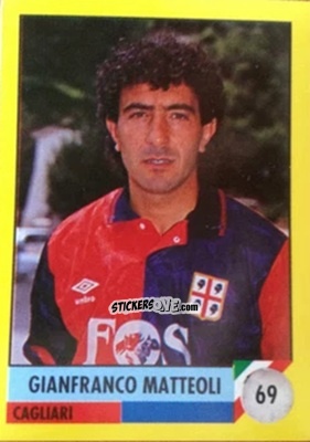 Figurina Gianfranco Matteoli - Il Grande Calcio 1992
 n. 69 - Vallardi