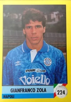 Figurina Gianfranco Zola - Il Grande Calcio 1992
 n. 224 - Vallardi