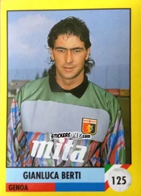 Cromo Gianluca Berti - Il Grande Calcio 1992
 n. 125 - Vallardi