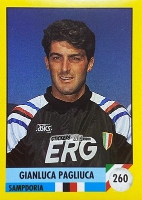 Cromo Gianluca Pagliuca - Il Grande Calcio 1992
 n. 260 - Vallardi