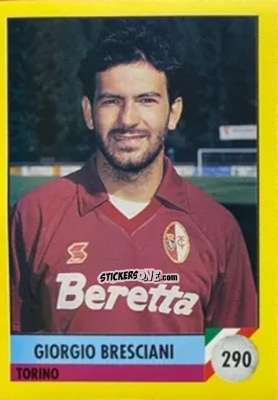 Sticker Giorgio Bresciani - Il Grande Calcio 1992
 n. 290 - Vallardi