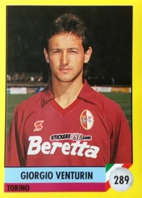 Figurina Giorgio Venturin - Il Grande Calcio 1992
 n. 289 - Vallardi