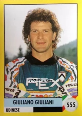 Sticker Giuliano Giuliani - Il Grande Calcio 1992
 n. 555 - Vallardi