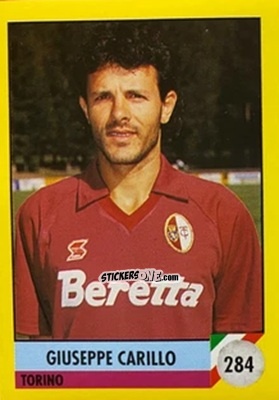 Sticker Giuseppe Carillo - Il Grande Calcio 1992
 n. 284 - Vallardi