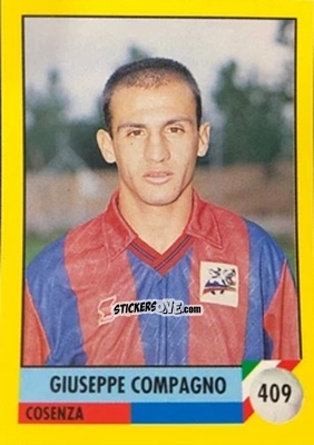 Sticker Giuseppe Compagno - Il Grande Calcio 1992
 n. 409 - Vallardi
