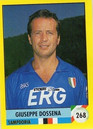 Figurina Giuseppe Dossena - Il Grande Calcio 1992
 n. 268 - Vallardi