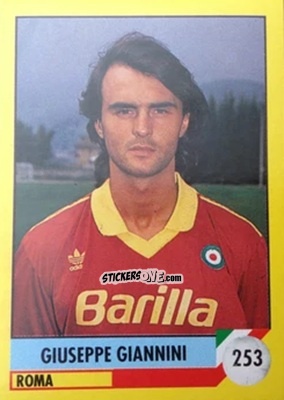 Figurina Giuseppe Giannini - Il Grande Calcio 1992
 n. 253 - Vallardi