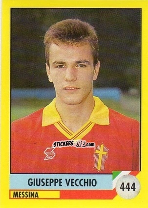 Sticker Giuseppe Vecchio - Il Grande Calcio 1992
 n. 444 - Vallardi