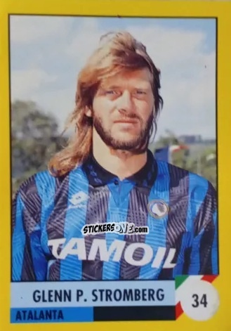 Figurina Glenn Strömberg - Il Grande Calcio 1992
 n. 34 - Vallardi