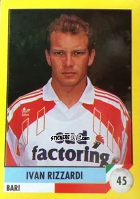 Sticker Ivan Rizzardi - Il Grande Calcio 1992
 n. 45 - Vallardi