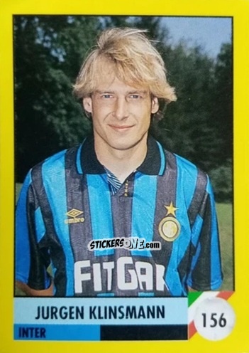 Figurina Jürgen Klinsmann - Il Grande Calcio 1992
 n. 156 - Vallardi