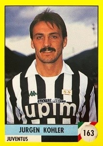 Sticker Jürgen Kohler - Il Grande Calcio 1992
 n. 163 - Vallardi