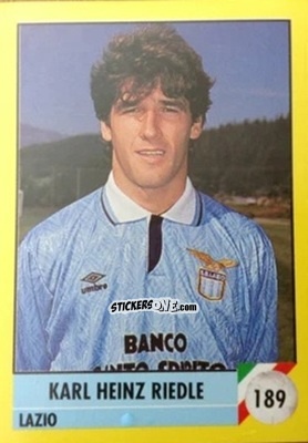 Cromo Karl Heinz Riedle - Il Grande Calcio 1992
 n. 189 - Vallardi