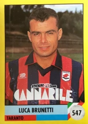 Cromo Luca Brunetti - Il Grande Calcio 1992
 n. 547 - Vallardi