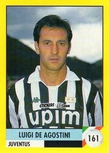 Cromo Luigi De Agostini - Il Grande Calcio 1992
 n. 161 - Vallardi