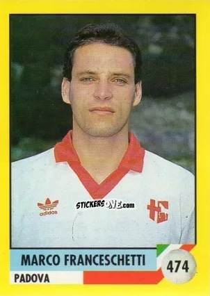 Sticker Marco Franceschetti - Il Grande Calcio 1992
 n. 474 - Vallardi
