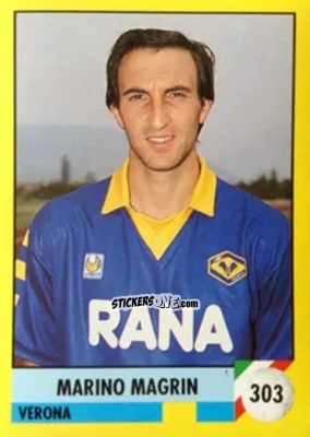 Sticker Marino Magrin - Il Grande Calcio 1992
 n. 303 - Vallardi