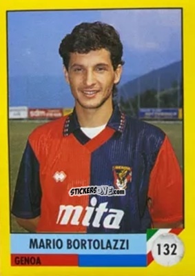 Sticker Mario Bortolazzi - Il Grande Calcio 1992
 n. 132 - Vallardi