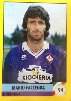 Sticker Mario Faccenda - Il Grande Calcio 1992
 n. 94 - Vallardi