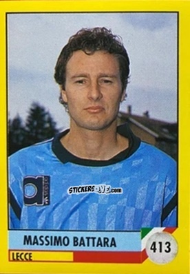 Sticker Massimo Battara - Il Grande Calcio 1992
 n. 413 - Vallardi