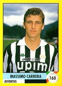 Cromo Massimo Carrera - Il Grande Calcio 1992
 n. 160 - Vallardi