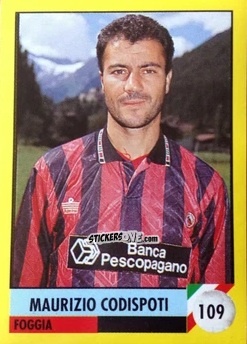 Sticker Maurizio Codispoti - Il Grande Calcio 1992
 n. 109 - Vallardi