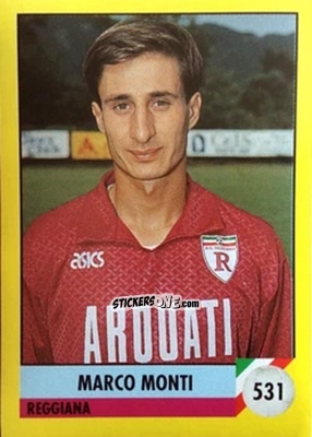 Sticker Marco Monti - Il Grande Calcio 1992
 n. 531 - Vallardi