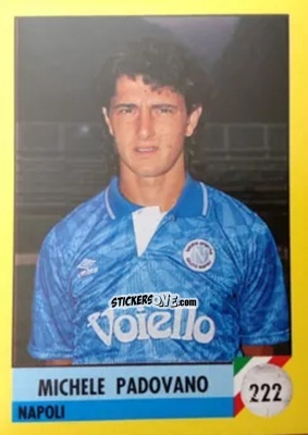 Cromo Michele Padovano - Il Grande Calcio 1992
 n. 222 - Vallardi