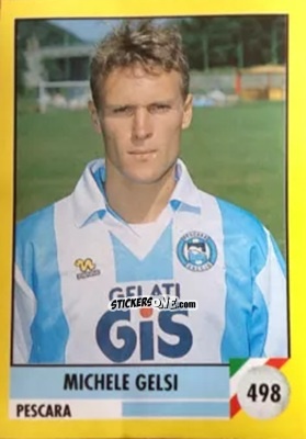 Sticker Micheli Gelsi - Il Grande Calcio 1992
 n. 498 - Vallardi
