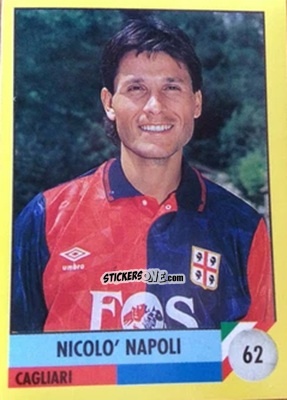Cromo Nicolò Napoli - Il Grande Calcio 1992
 n. 62 - Vallardi