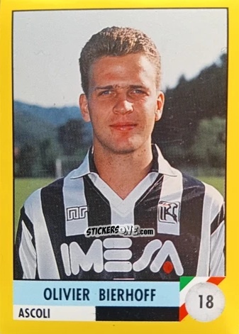 Figurina Olivier Bierhoff - Il Grande Calcio 1992
 n. 18 - Vallardi