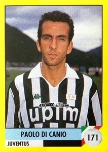 Cromo Paolo Di Canio - Il Grande Calcio 1992
 n. 171 - Vallardi