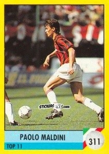 Sticker Paolo Maldini - Il Grande Calcio 1992
 n. 311 - Vallardi