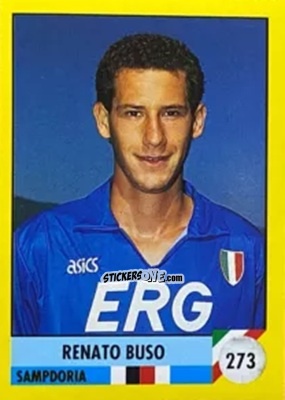 Sticker Renato Buso - Il Grande Calcio 1992
 n. 273 - Vallardi