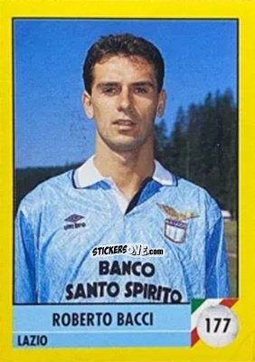 Sticker Roberto Bacci - Il Grande Calcio 1992
 n. 177 - Vallardi