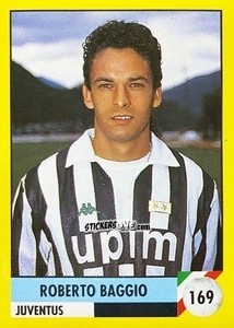 Figurina Roberto Baggio - Il Grande Calcio 1992
 n. 169 - Vallardi