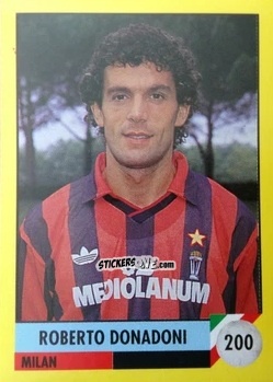 Figurina Roberto Donadoni - Il Grande Calcio 1992
 n. 200 - Vallardi