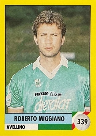 Cromo Roberto Miggiano - Il Grande Calcio 1992
 n. 339 - Vallardi