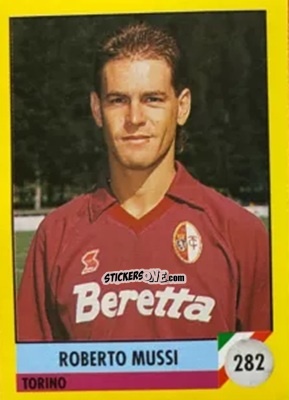 Sticker Roberto Mussi - Il Grande Calcio 1992
 n. 282 - Vallardi