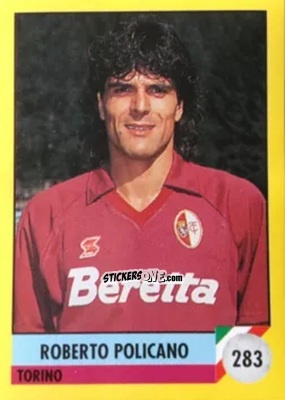 Sticker Roberto Policano - Il Grande Calcio 1992
 n. 283 - Vallardi