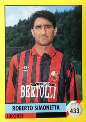 Cromo Roberto Simonetta - Il Grande Calcio 1992
 n. 433 - Vallardi